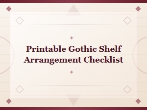 Printable Gothic Shelf Arrangement Checklist for Collectible Displays