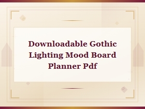 Gothic Lighting Mood Board Planner – Free Downloadable Pdf Template